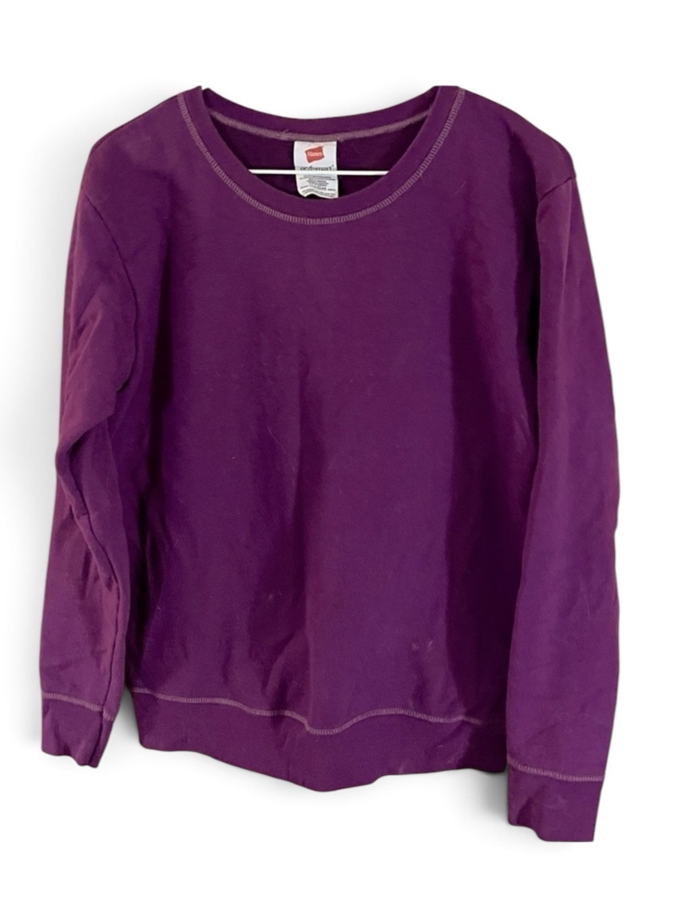Hanes Plum Basic Crew Pullover Sweatshirt